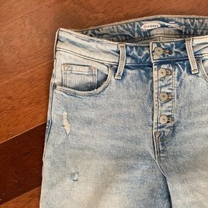 old navy power slim straight high rise denim size 8
